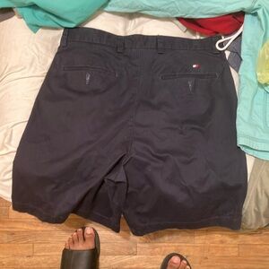 Tommy Hilfiger Black Flat Front Shorts